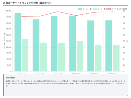 月次ユーザー・トラフィック分析