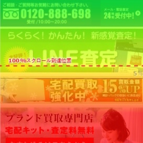 テストパターンBのヒートマップ解析結果